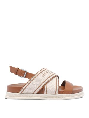 JIMMY CHOO: flat shoes - Joa Flat Canvas Flat Sandals