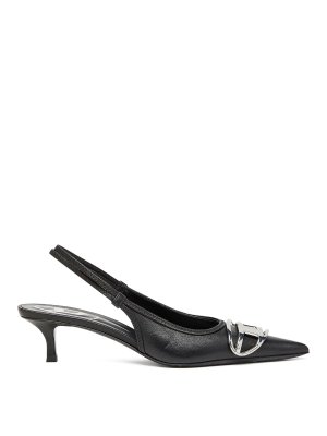 DIESEL: court shoes - Venus Leather Slingback Pumps