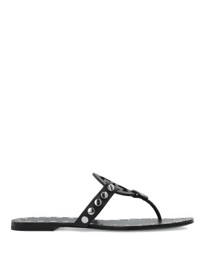 TORY BURCH: flat shoes - Studded Miller Leather Flat Sandals