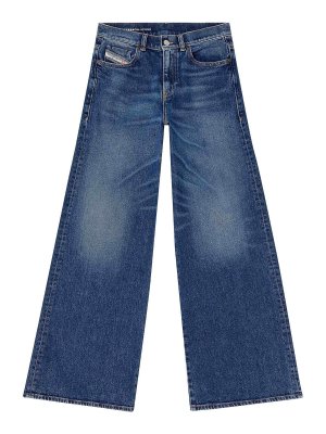 DIESEL: Bootcut - Bootcut Jeans - Blau