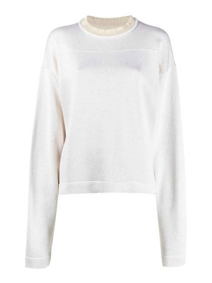JIL SANDER: crew necks - Two-Tone Sweater
