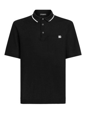 DOLCE & GABBANA: polo shirts - Logo-Embroidered Polo Shirt