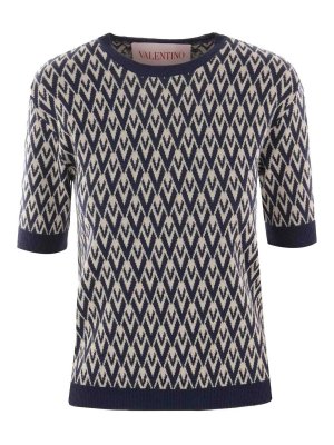 VALENTINO GARAVANI: crew necks - Toute La V Jacquard Jumper