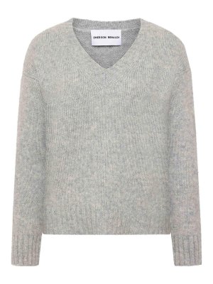 EMERSON RENALDI: Strickpullover mit V-Ausschnitt - V-Pullover - Nude