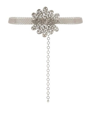 ALESSANDRA RICH: belts - Chain Belt With Daisy Embellishment