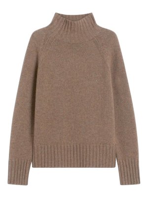 S MAX MARA: U-Boot-Ausschnitt - U-Boot-Pullover - Hellbraun