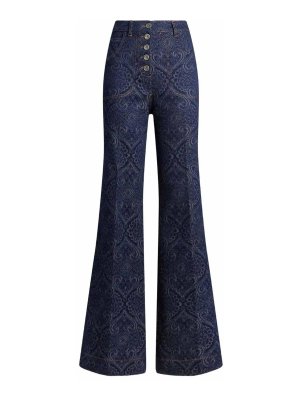 ETRO: jeans bootcut - Jeans Paisley Blu