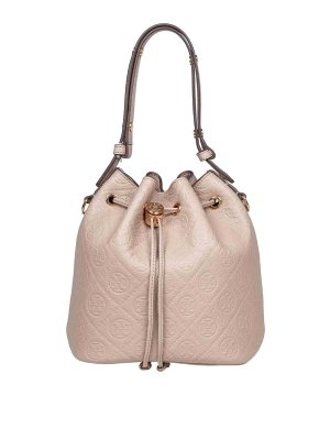 TORY BURCH: Bucket bags - MONOGRAM leather bucket bag clay color