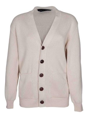 GOLDEN GOOSE: cardigans - Organic cotton cardigan with logo