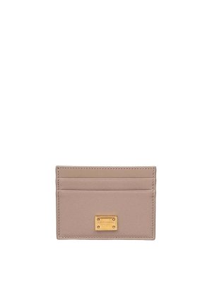 DOLCE & GABBANA: wallets & purses - Veal Plonge leather leather mole color