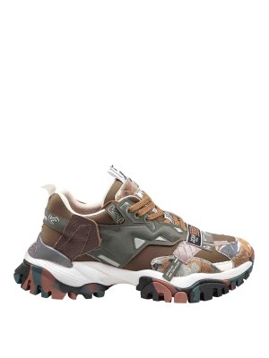 JOIA PARIS: trainers - Sneakers In Mix Di Materiali Multicolor