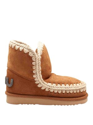 MOU: ankle boots - Eskimo 18 boot in suede leather cognac color