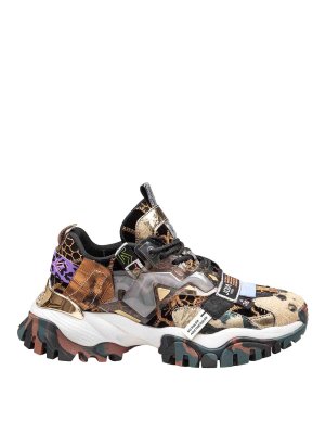 JOIA PARIS: trainers - Sneakers In Mix Di Materiali Multicolor