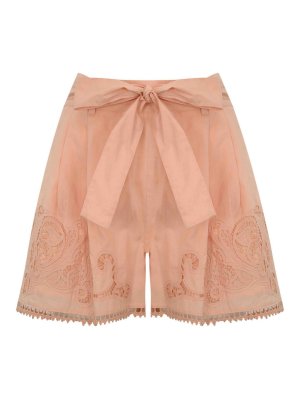 TWINSET: Trousers Shorts - Cotton Shorts With Openwork Embroidery