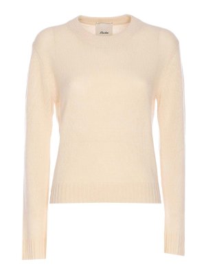 ALLUDE: Pull col rond - Pull Col Rond - Beige