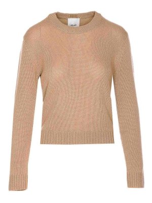 ALLUDE: Pull col rond - Pull Col Rond - Beige