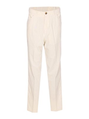 BRUNELLO CUCINELLI: casual trousers - White Corduroy Pants