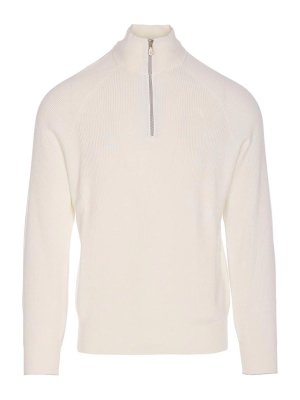 BRUNELLO CUCINELLI: Strickpullover mit Rundhalsausschnitt - Rundhalspullover - Weiß