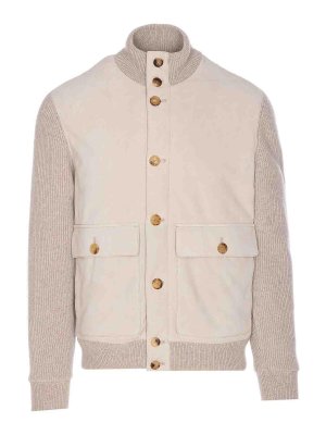 BRUNELLO CUCINELLI: casual jackets - Ice Grey Jacket Frontal Buttons Closure