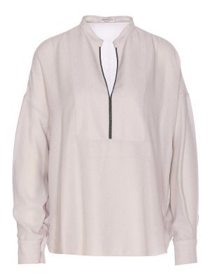 BRUNELLO CUCINELLI: シャツ - シャツ - グレー