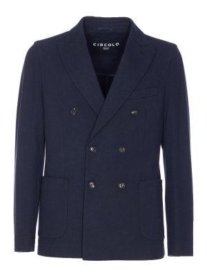 CIRCOLO 1901: casual jackets - Blue Double Breasted Jacket