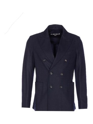 CIRCOLO 1901: casual jackets - Blue Double Breasted Jacket