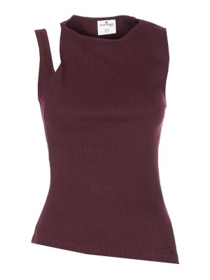 Courreges: Tops & Tank tops - Bordeaux Top