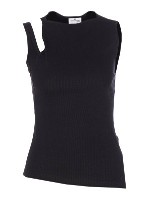 Courreges: Tops & Tank tops - Black Top