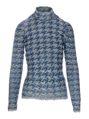 DIESEL: Tops & Tank tops - Blue Long Sleeves Top