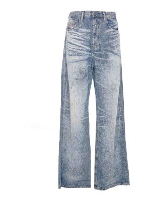 DIESEL: Bootcut - Bootcut Jeans - Blau