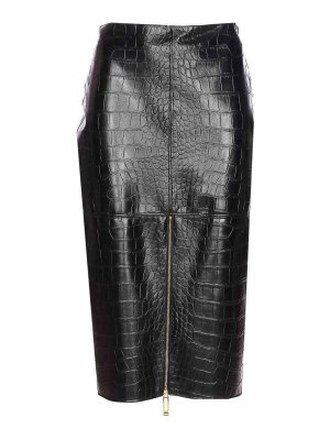 ELISABETTA FRANCHI: Long skirts - Black Longuette Skirt