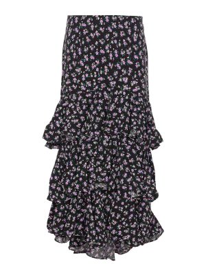 ESSENTIEL ANTWERP: gonne al ginocchio  e longuette - Gonna a volant a livello nero ilana