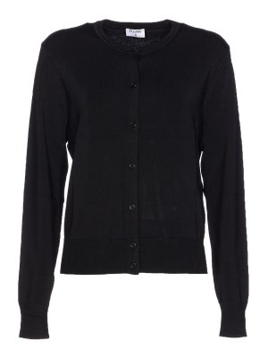 FILIPPA K: cardigans - Black Glossy Knit Cardigan