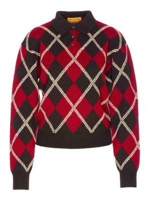 GUEST IN RESIDENCE: polo shirts - Argyle Long Sleeves Polo