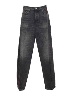 HAIKURE: bootcut jeans - Black Bethany Jeansfrontal Buttons Closure