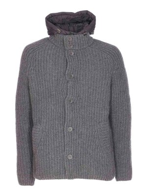 HERNO: bombers - Grey Bomber Zip Closure