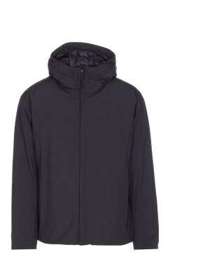 HERNO: padded jackets - Black Down Jacket Zip Closure On The Front