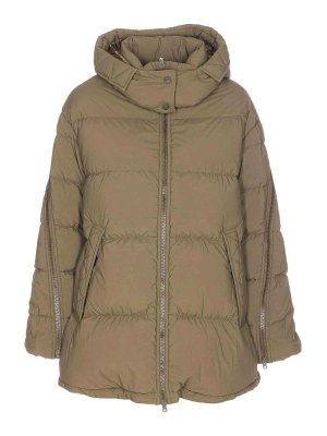 HERNO: padded jackets - Green Padded Down Jacket Frontal Zip Closure