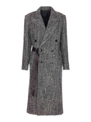 ISABEL MARANT: cappotti corti - Cappotto ebayane nero ed ecru
