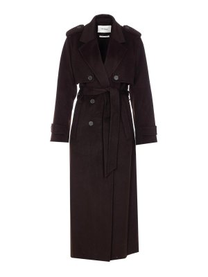 IVY OAK: short coats - Brown Colette Coat Double Breasted