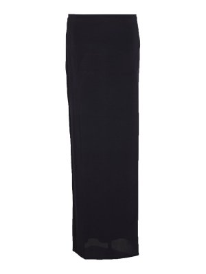 JEAN PAUL GAULTIER: Knee length skirts & Midi - Dark Navy Viscose Skirt