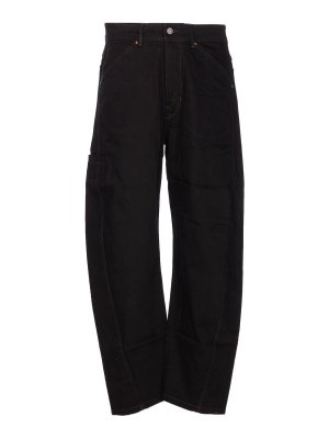 LEMAIRE: casual trousers - Black Twisted Pants