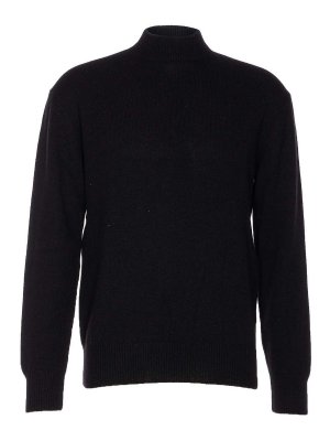 LEMAIRE: crew necks - Black Mock Sweater