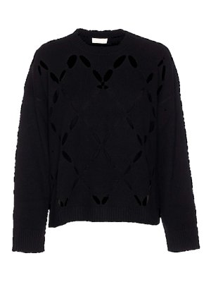 Liu Jo: crew necks - Black Cut Out Sweater