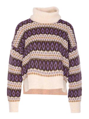 Liu Jo: Strickpullover mit Rundhalsausschnitt - Rundhalspullover - Bunt