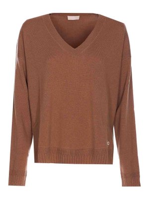 Liu Jo: crew necks - Brown Sweater