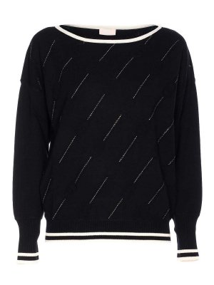 Liu Jo: t-shirts - Strass Long Sleeves T-Shirt