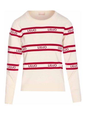 Liu Jo: crew necks - Ivory Sweater