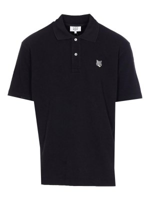 MAISON KITSUNÉ: polo shirts - Black Polo