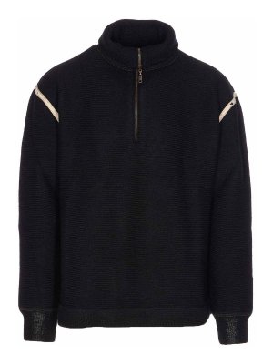 Maison Margiela: Suéteres con cuello pico - Suéter Cuello Redondo - Negro